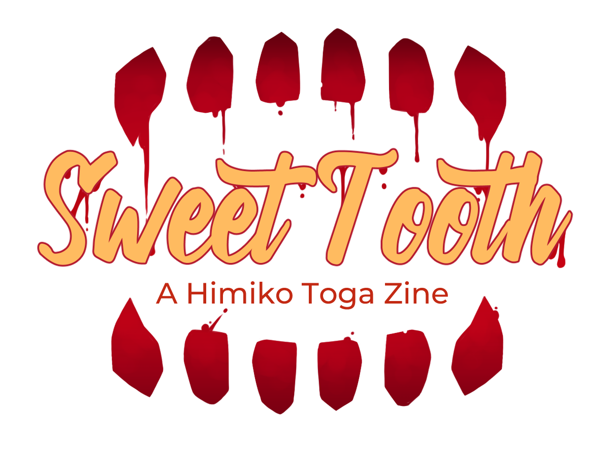Original logo design for the Sweet Tooth Zine. Features the text "Sweet Tooth" surrounded by a set of fanged teeth.